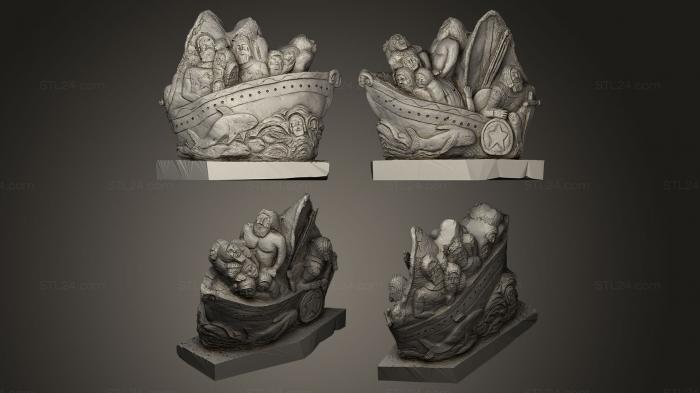Miscellaneous figurines and statues (stylized ship, STKR_0042) 3D models for cnc